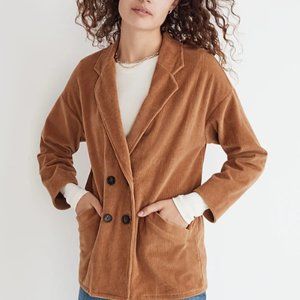 Madewell Camel Knit Corduroy Redford Lightweight Blazer Size Medium #NG559